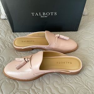 Talbots Leighton Leather Mules - Warm Rose - 7 1/2 M